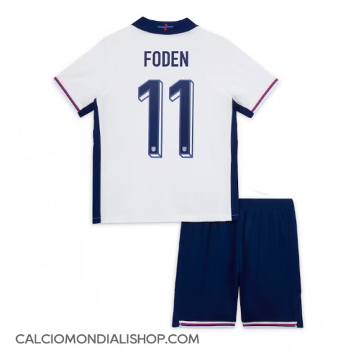 Maglie da calcio Inghilterra Phil Foden #11 Prima Maglia Bambino Europei 2024 Manica Corta (+ Pantaloni corti)